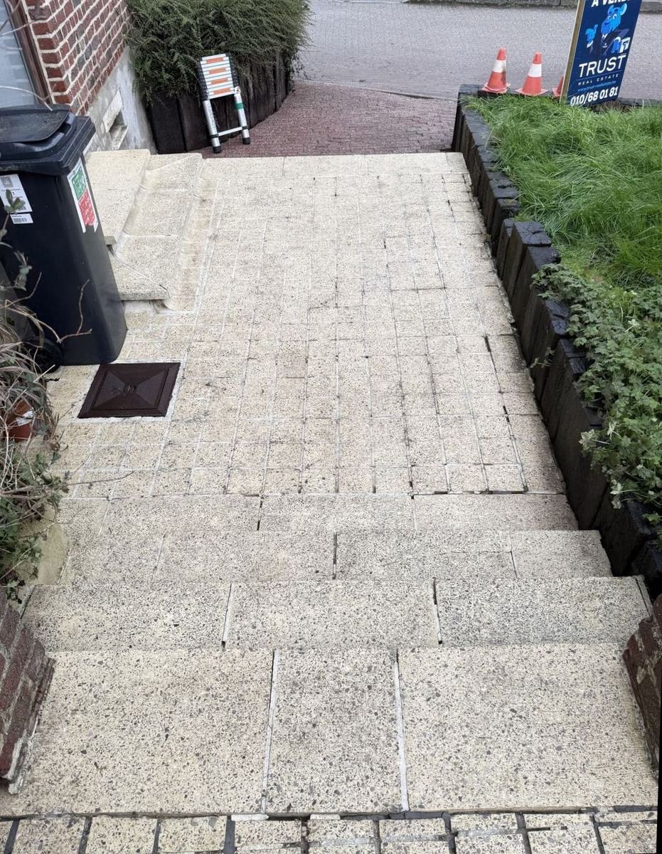 Entry steps after cleaning